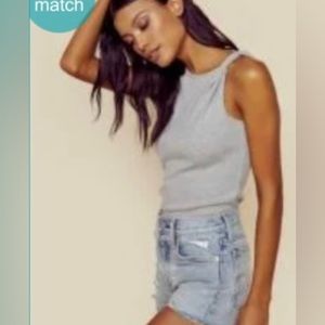 🤍NEW FRAME DENIM KNOTTED SHOULDER TANK TOP